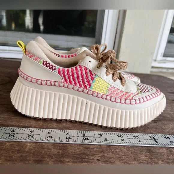 Dolce Vita Daran Woven Womens Platform Wedge Sneakers Sz9M *NO INSOLES* - Picture 11 of 14